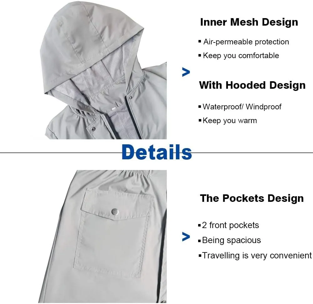 Arthas Women's Rain Jacket with Hood Lightweight Waterproof Rain Coats for Women Breathable Outdoor Long Trench Raincoat