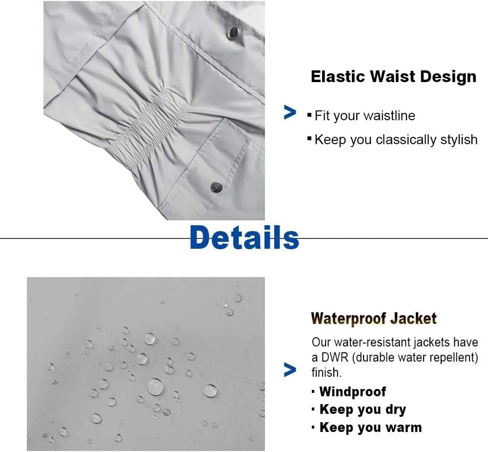 Arthas Women's Rain Jacket with Hood Lightweight Waterproof Rain Coats for Women Breathable Outdoor Long Trench Raincoat