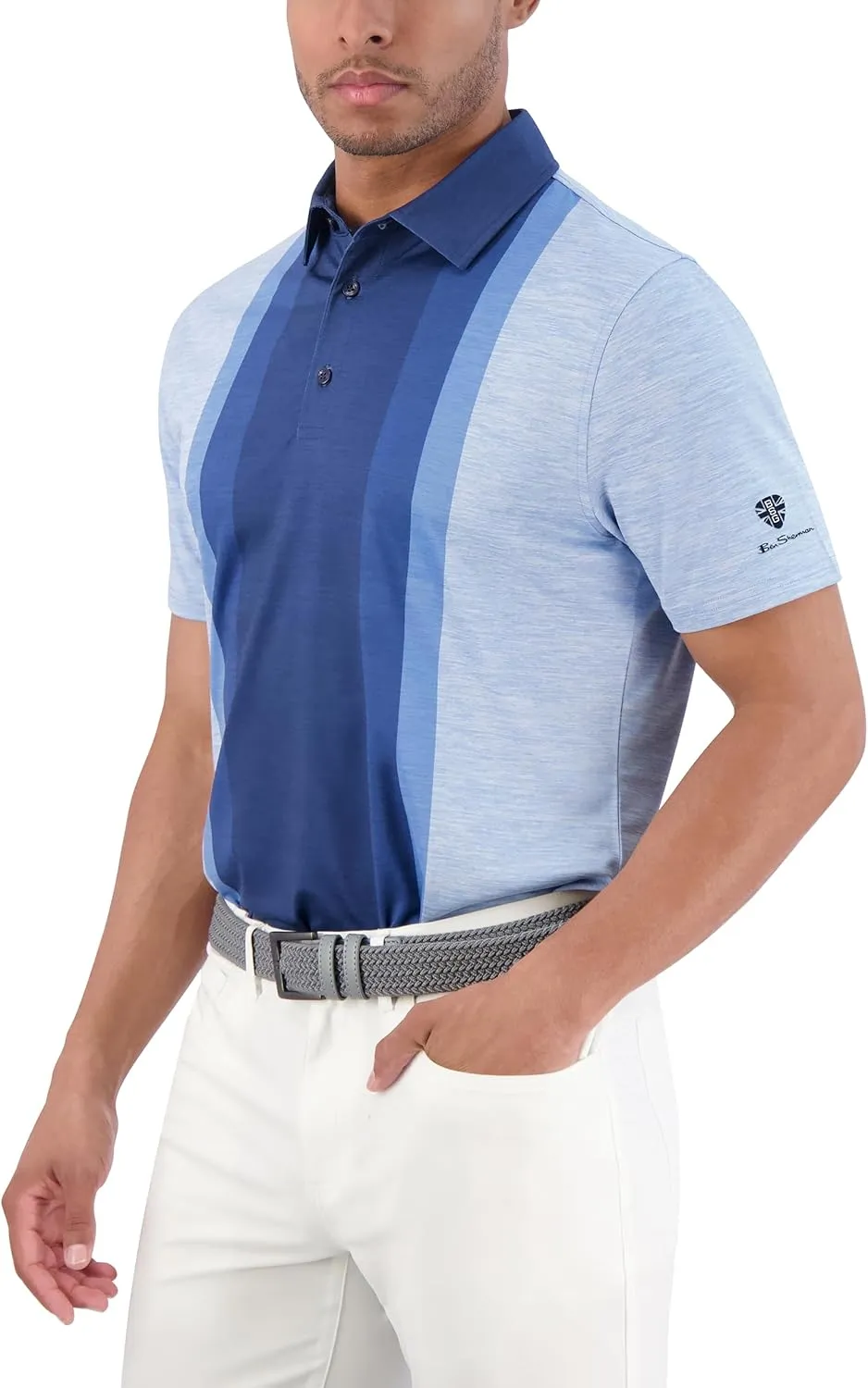 Ben Sherman Men's Performance Golf Polo Shirts Stretch, Extra Soft Fabric, Moisture-Wicking, Odor Resistant