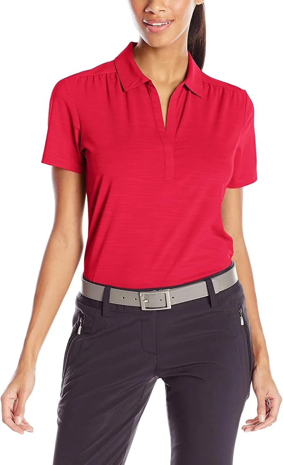Callaway Womens Opti-Dri Tonal Short Sleeve Polo Shirt, with Stretch Fabric and Sun Protection, Extended Sizing