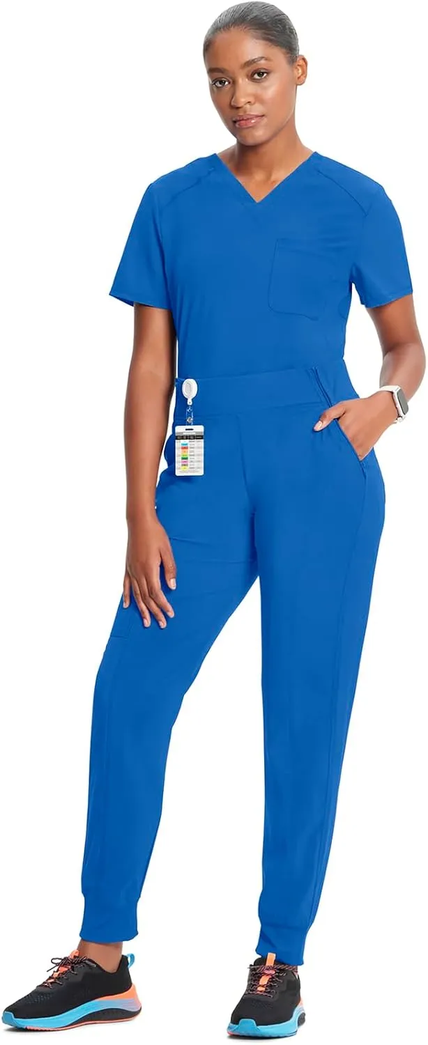 Cherokee Infinity Womens Scrub Jogger Pants Mid Rise with 5 Pockets, 360 Stretch Fabric - CK110A