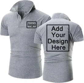 Custom Polo Shirts for Men Design Your Own Personalized Shirt Customized Logo Tshirt Short Sleeve