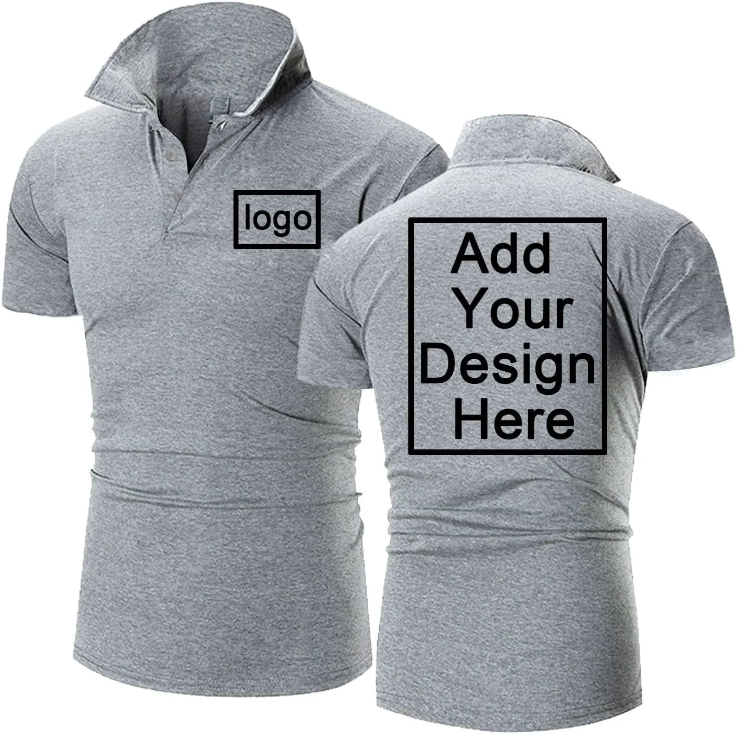 Custom Polo Shirts for Men Design Your Own Personalized Shirt Customized Logo Tshirt Short Sleeve