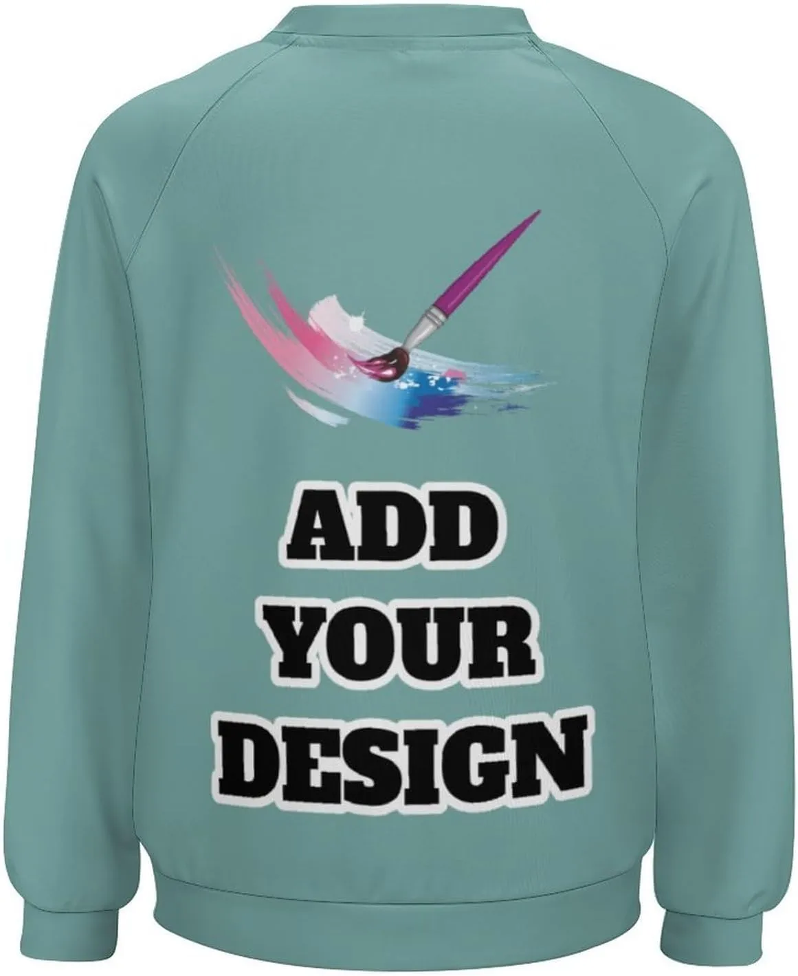 Custom Women's Long Sleeve Sweatshirt Design Your Own T Shirt Personalized Crewneck Sweatshirts With Text Photo Logo