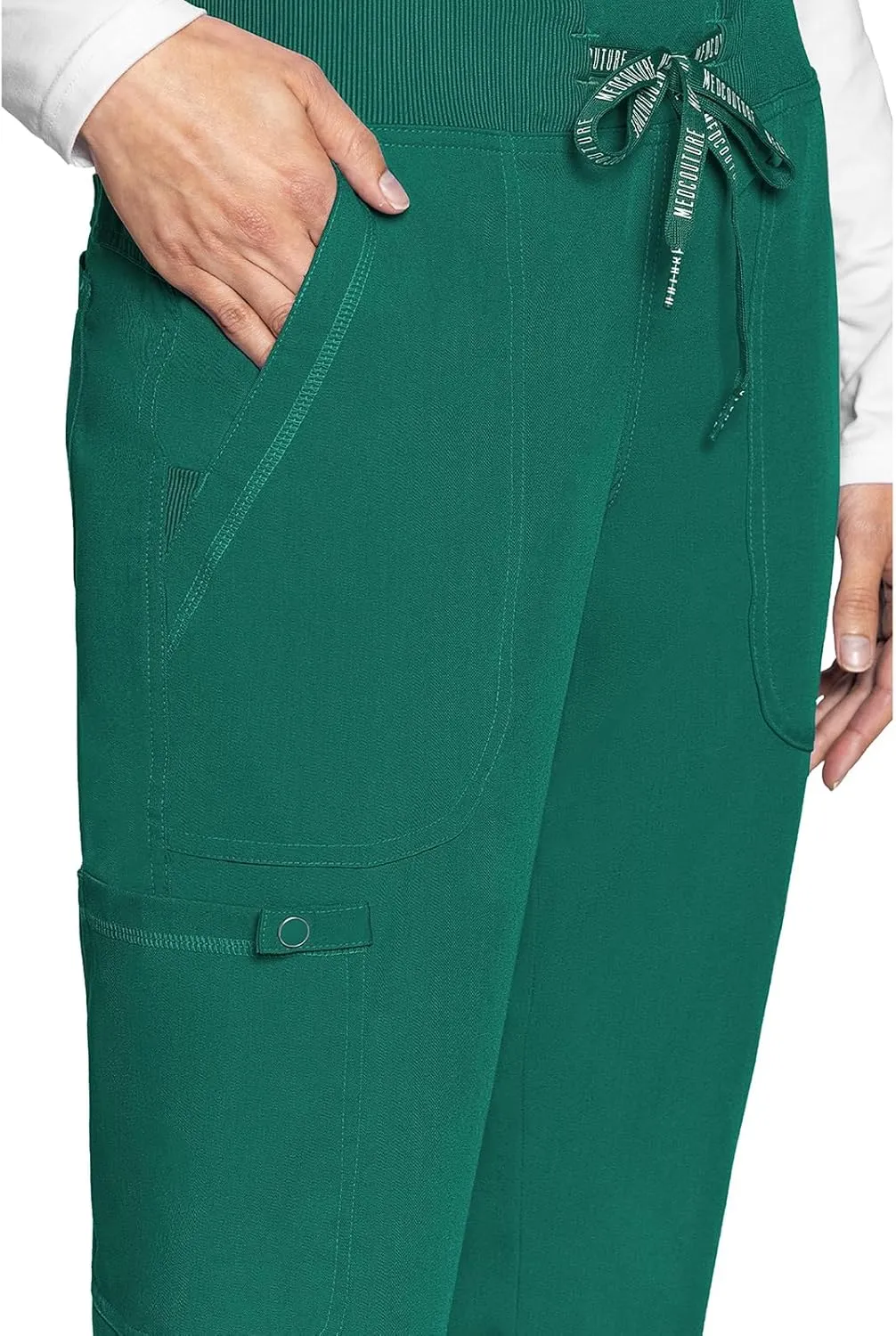 Med Couture Scrub Pants for Women Jogger Pant with 5 Pockets, Lightweight, Ultra Soft, 2-Way Stretch Fabric - MC7710