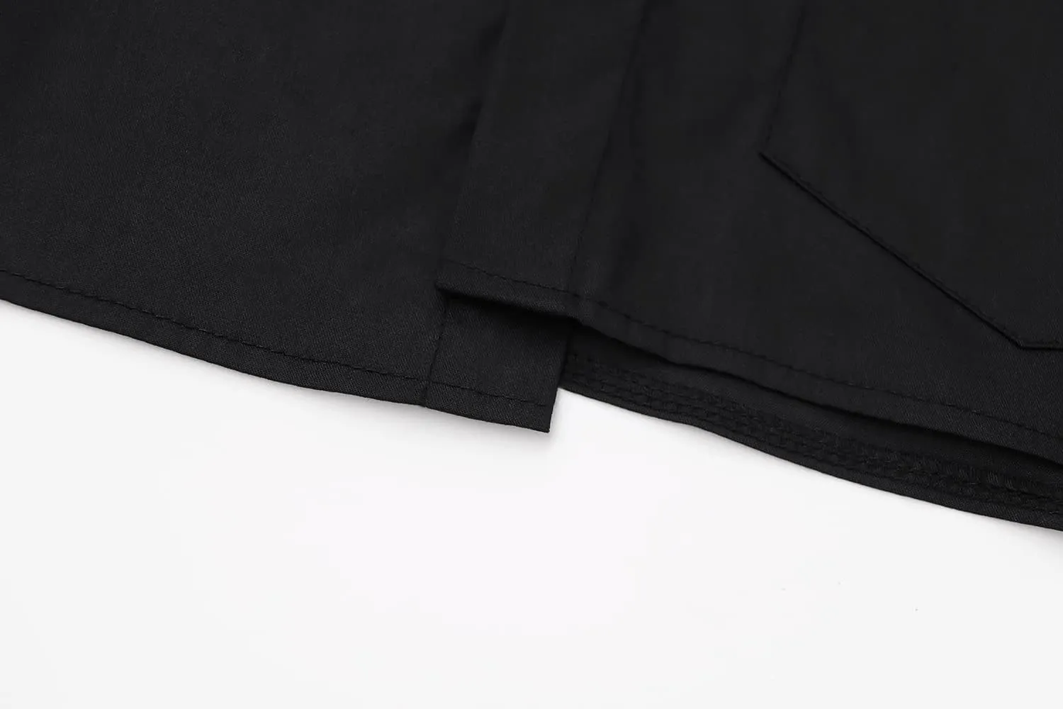 MISSACTIVER Women Solid Long Sleeve Button Up Crop Shirt Turn-Down Collar Irregular Loose Fitting Fashion Cropped Blouse Top