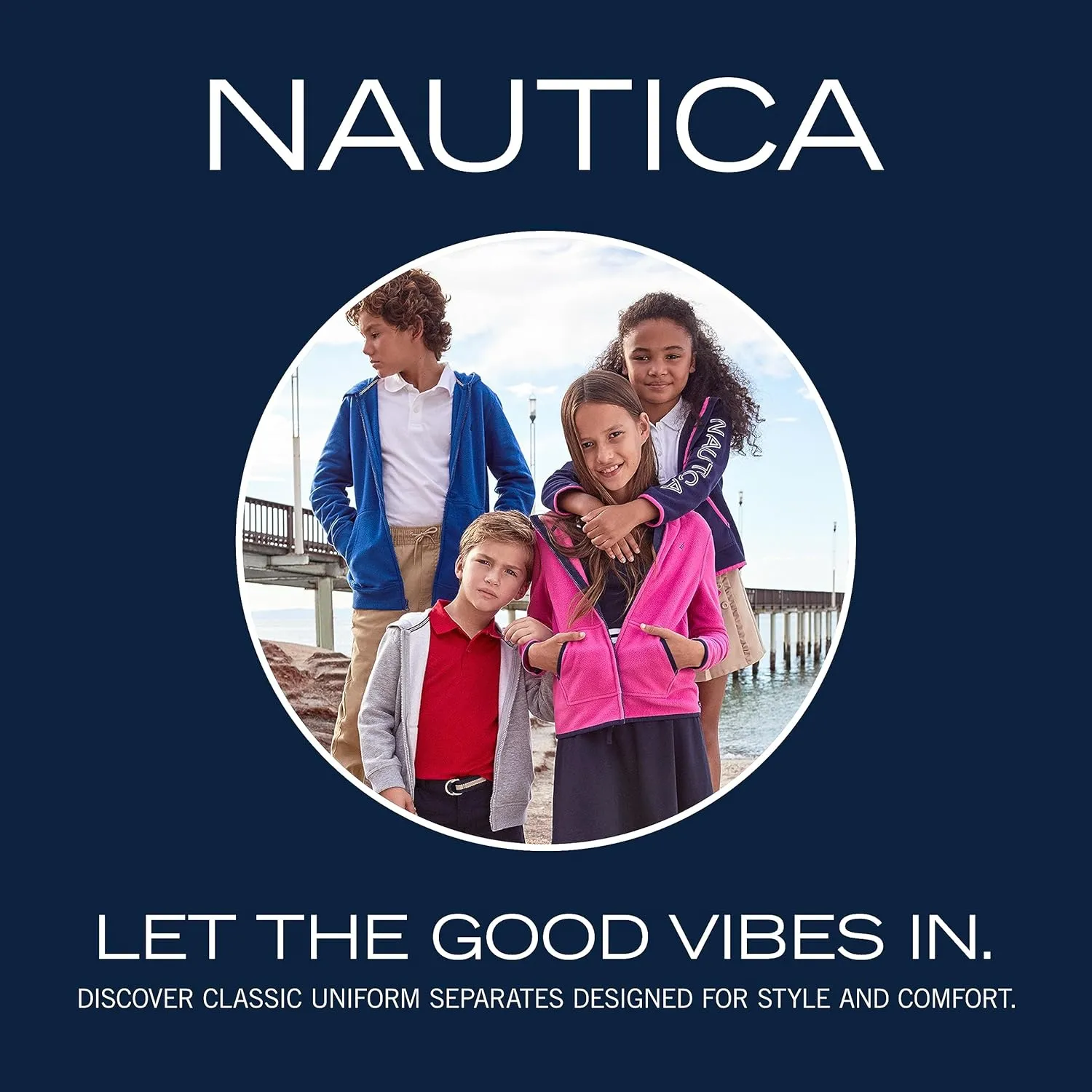 Nautica Boys' Active Short Sleeve Polo Shirt, Button Closure & Embossed Stripes, Breathable Performance Fabric