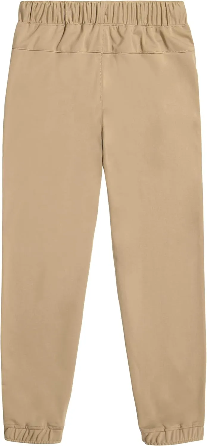 Nautica Boys' School Uniform Jogger Pants, Elastic Waistband with Drawstring Closure, Stretch Twill Fabric
