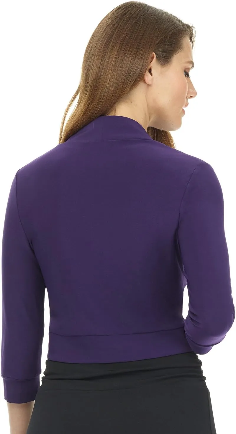 Rekucci Women's Soft Knit Rounded Hem Stretch Bolero Shrug