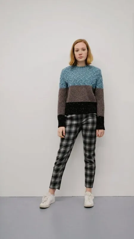 Tri Band Sweater – Light Blue, Teal and Emerald – McConnell