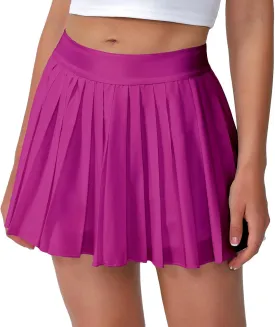 Women's Pleated Tennis Skirt-Flowy Athletic Design,Suitable for Golf, Skater, Running Sports