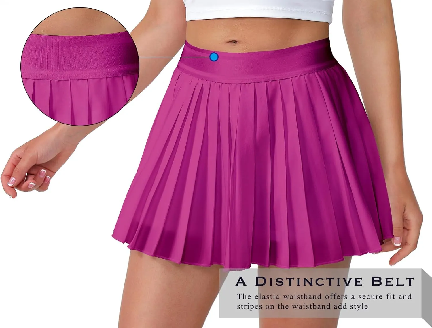 Women's Pleated Tennis Skirt-Flowy Athletic Design,Suitable for Golf, Skater, Running Sports